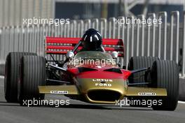 13.03.2010 Sakhir, Bahrain,  60th Anniversary of F1 World Championship, Joshua Hill (GBR), 1996 F1 World Champion drives the 1968 Lotus 49B  - Formula 1 World Championship, Rd 1, Bahrain Grand Prix, Saturday