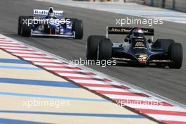 13.03.2010 Sakhir, Bahrain,  60th Anniversary of F1 World Championship, Mario Andretti (USA), 1978 F1 World Champion drives the 1978 Lotus 79 and Damon Hill (GBR), 1996 F1 World Champion drives the 1996 Williams Renault FW18  - Formula 1 World Championship, Rd 1, Bahrain Grand Prix, Saturday