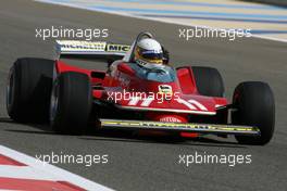 13.03.2010 Sakhir, Bahrain,  60th Anniversary of F1 World Championship, Jody Scheckter (SAF), 1979 F1 World Champion drives the 1979 Ferrari 312 T4  - Formula 1 World Championship, Rd 1, Bahrain Grand Prix, Saturday