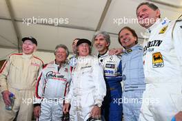 13.03.2010 Sakhir, Bahrain,  60th Anniversary of F1 World Championship, John Surtees (GBR), 1964 F1 World Champion, Jody Scheckter (SAF), 1979 F1 World Champion, Mario Andretti (USA), 1978 F1 World Champion, Sir Jackie Stewart (GBR), 1969, 1971, 1973 F1 World Champion, Damon Hill (GBR), 1996 F1 World Champion, Nigel Mansell (GBR), 1992 F1 World Champion  - Formula 1 World Championship, Rd 1, Bahrain Grand Prix, Saturday