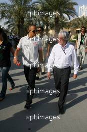 13.03.2010 Sakhir, Bahrain,  Lewis Hamilton (GBR), McLaren Mercedes with Bernie Ecclestone (GBR) - Formula 1 World Championship, Rd 1, Bahrain Grand Prix, Saturday