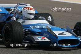 13.03.2010 Sakhir, Bahrain,  60th Anniversary of F1 World Championship, Sir Jackie Stewart (GBR), 1969, 1971, 1973 F1 World Champion drives the 1969 Matra MS80 - Formula 1 World Championship, Rd 1, Bahrain Grand Prix, Saturday