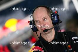 13.03.2010 Sakhir, Bahrain,  Adrian Newey (GBR), Red Bull Racing, Technical Operations Director  - Formula 1 World Championship, Rd 1, Bahrain Grand Prix, Saturday Qualifying