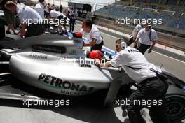 13.03.2010 Sakhir, Bahrain,  Michael Schumacher (GER), Mercedes GP Petronas, W01 - Formula 1 World Championship, Rd 1, Bahrain Grand Prix, Saturday Practice