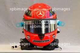 14.03.2010 Sakhir, Bahrain,  Michael Schumacher (GER), Mercedes GP Petronas  helmet - Formula 1 World Championship, Rd 1, Bahrain Grand Prix, Sunday