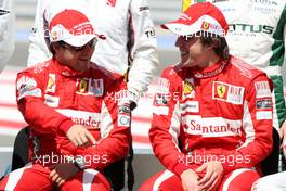 14.03.2010 Sakhir, Bahrain,  Felipe Massa (BRA), Scuderia Ferrari, Fernando Alonso (ESP), Scuderia Ferrari - Formula 1 World Championship, Rd 1, Bahrain Grand Prix, Sunday