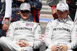 14.03.2010 Sakhir, Bahrain,  Michael Schumacher (GER), Mercedes GP Petronas, Nico Rosberg (GER), Mercedes GP Petronas - Formula 1 World Championship, Rd 1, Bahrain Grand Prix, Sunday