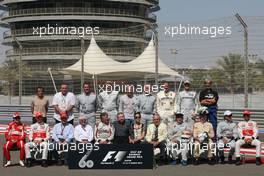 14.03.2010 Sakhir, Bahrain,  All F1 World champions picture - Formula 1 World Championship, Rd 1, Bahrain Grand Prix, Sunday