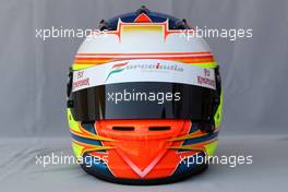 11.03.2010 Sakhir, Bahrain,  Helmet of Paul di Resta (GBR), Test Driver, Force India F1 Team  - Formula 1 World Championship, Rd 1, Bahrain Grand Prix, Thursday