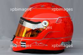 11.03.2010 Sakhir, Bahrain,  Helmet of Michael Schumacher (GER), Mercedes GP  - Formula 1 World Championship, Rd 1, Bahrain Grand Prix, Thursday