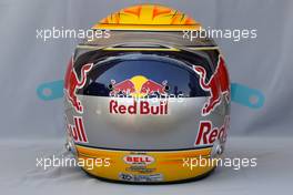 11.03.2010 Sakhir, Bahrain,  Helmet of Sebastien Buemi (SUI), Scuderia Toro Rosso  - Formula 1 World Championship, Rd 1, Bahrain Grand Prix, Thursday