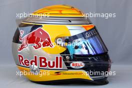 11.03.2010 Sakhir, Bahrain,  Helmet of SSebastien Buemi (SUI), Scuderia Toro Rosso  - Formula 1 World Championship, Rd 1, Bahrain Grand Prix, Thursday