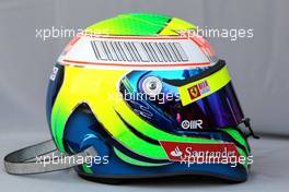 11.03.2010 Sakhir, Bahrain,  Helmet of Felipe Massa (BRA), Scuderia Ferrari  - Formula 1 World Championship, Rd 1, Bahrain Grand Prix, Thursday