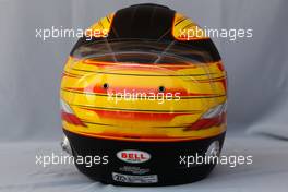 11.03.2010 Sakhir, Bahrain,  Helmet of Robert Kubica (POL), Renault F1 Team  - Formula 1 World Championship, Rd 1, Bahrain Grand Prix, Thursday