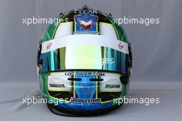 11.03.2010 Sakhir, Bahrain,  Helmet of Lucas di Grassi (BRA), Virgin Racing  - Formula 1 World Championship, Rd 1, Bahrain Grand Prix, Thursday