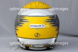 11.03.2010 Sakhir, Bahrain,  Helmet of Nico Rosberg (GER), Mercedes GP  - Formula 1 World Championship, Rd 1, Bahrain Grand Prix, Thursday