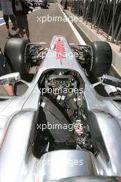 11.03.2010 Sakhir, Bahrain,  Mclaren cockpit - Formula 1 World Championship, Rd 1, Bahrain Grand Prix, Thursday