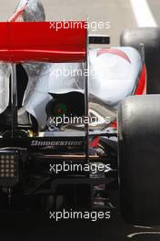 11.03.2010 Sakhir, Bahrain,  McLaren rear wing - Formula 1 World Championship, Rd 1, Bahrain Grand Prix, Thursday
