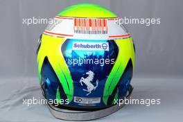 11.03.2010 Sakhir, Bahrain,  Helmet of Felipe Massa (BRA), Scuderia Ferrari  - Formula 1 World Championship, Rd 1, Bahrain Grand Prix, Thursday