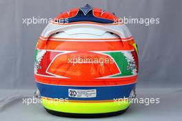 11.03.2010 Sakhir, Bahrain,  Helmet of Paul di Resta (GBR), Test Driver, Force India F1 Team  - Formula 1 World Championship, Rd 1, Bahrain Grand Prix, Thursday