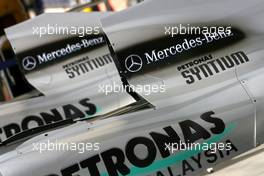 10.03.2010 Sakhir, Bahrain,  Mercedes GP engine cover detail - Formula 1 World Championship, Rd 1, Bahrain Grand Prix, Wednesday