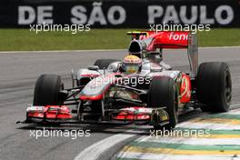 05.11.2010 Sao Paulo, Brazil,  Lewis Hamilton (GBR), McLaren Mercedes, MP4-25 - Formula 1 World Championship, Rd 18, Brazilian Grand Prix, Friday Practice