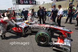 07.11.2010 Sao Paulo, Brazil,  Lewis Hamilton (GBR), McLaren Mercedes - Formula 1 World Championship, Rd 18, Brazilian Grand Prix, Sunday Pre-Race Grid