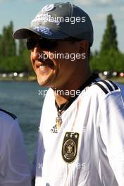 11.06.2010 Montreal, Canada,  Michael Schumacher (GER), Mercedes GP supporting German football team- Formula 1 World Championship, Rd 8, Canadian Grand Prix, Friday