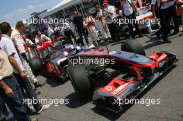 13.06.2010 Montreal, Canada,  Jenson Button (GBR), McLaren Mercedes - Formula 1 World Championship, Rd 8, Canadian Grand Prix, Sunday Pre-Race Grid