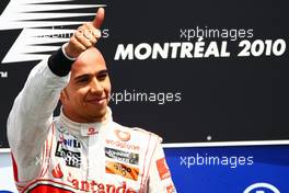 13.06.2010 Montreal, Canada,  1st place Lewis Hamilton (GBR), McLaren Mercedes - Formula 1 World Championship, Rd 8, Canadian Grand Prix, Sunday Podium