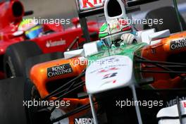 13.06.2010 Montreal, Canada,  Vitantonio Liuzzi (ITA), Force India F1 Team and Felipe Massa (BRA), Scuderia Ferrari  - Formula 1 World Championship, Rd 8, Canadian Grand Prix, Sunday Race