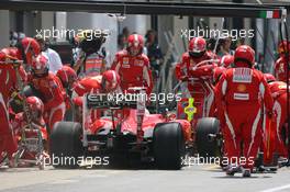 13.06.2010 Montreal, Canada,  Felipe Massa (BRA), Scuderia Ferrari  pit stop  - Formula 1 World Championship, Rd 8, Canadian Grand Prix, Sunday Race