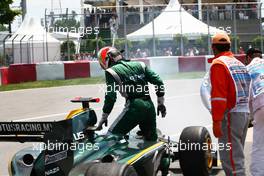 13.06.2010 Montreal, Canada,  Jarno Trulli (ITA), Lotus F1 Team retired from the race - Formula 1 World Championship, Rd 8, Canadian Grand Prix, Sunday Race