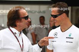 13.06.2010 Montreal, Canada,  Emerson Fittipaldi (BRA) FIA Race Steward with Michael Schumacher (GER), Mercedes GP Petronas - Formula 1 World Championship, Rd 8, Canadian Grand Prix, Sunday