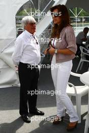 13.06.2010 Montreal, Canada,  Bernie Ecclestone (GBR), Fabiana Flosi (BRA) Brazilian Grand Prix Vice-President of Marketing - Formula 1 World Championship, Rd 8, Canadian Grand Prix, Sunday
