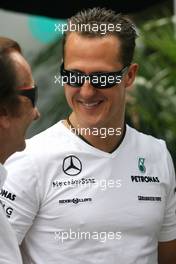 13.06.2010 Montreal, Canada,  Emerson Fittipaldi (BRA) and Michael Schumacher (GER), Mercedes GP  - Formula 1 World Championship, Rd 8, Canadian Grand Prix, Sunday