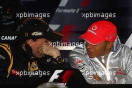 10.06.2010 Montreal, Canada,  aRobert Kubica (POL), Renault F1 Team and Lewis Hamilton (GBR), McLaren Mercedes  - Formula 1 World Championship, Rd 8, Canadian Grand Prix, Thursday