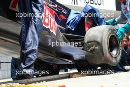 16.04.2010 Shanghai, China,  Sébastien Buemi (SUI), Scuderia Toro Rosso crashed on the circuit - Formula 1 World Championship, Rd 4, Chinese Grand Prix, Friday Practice