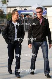 16.04.2010 Shanghai, China,  Michael Schumacher (GER), Mercedes GP Petronas, David Coulthard (GBR), Red Bull Racing, Consultant - Formula 1 World Championship, Rd 4, Chinese Grand Prix, Friday