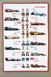 16.04.2010 Shanghai, China,  Marshall recognition board - Formula 1 World Championship, Rd 4, Chinese Grand Prix, Friday