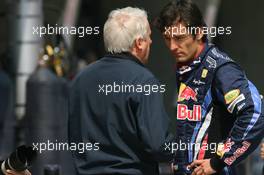 16.04.2010 Shanghai, China,  Charlie Whiting (GBR), FIA Safty delegate, Race director & offical starter and Mark Webber (AUS), Red Bull Racing - Formula 1 World Championship, Rd 4, Chinese Grand Prix, Friday Practice