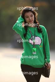 16.04.2010 Shanghai, China,  A girl in te paddock - Formula 1 World Championship, Rd 4, Chinese Grand Prix, Friday