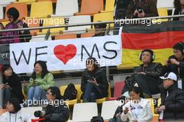 16.04.2010 Shanghai, China,  fans and banners, flag - Formula 1 World Championship, Rd 4, Chinese Grand Prix, Friday Practice