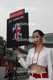 18.04.2010 Shanghai, China,  Grid girl - Formula 1 World Championship, Rd 4, Chinese Grand Prix, Sunday Grid Girl