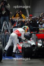 18.04.2010 Shanghai, China,  Lewis Hamilton (GBR), McLaren Mercedes and Jenson Button (GBR), McLaren Mercedes - Formula 1 World Championship, Rd 4, Chinese Grand Prix, Sunday Podium