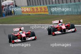 18.04.2010 Shanghai, China,  Felipe Massa (BRA), Scuderia Ferrari, F10 leads Fernando Alonso (ESP), Scuderia Ferrari, F10 - Formula 1 World Championship, Rd 4, Chinese Grand Prix, Sunday Race