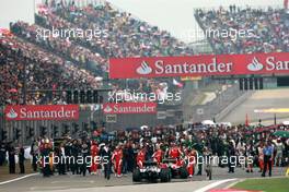 18.04.2010 Shanghai, China,  The grid - Formula 1 World Championship, Rd 4, Chinese Grand Prix, Sunday Race