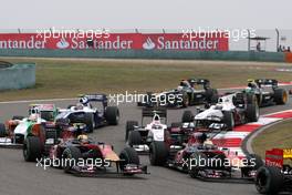 18.04.2010 Shanghai, China,  Jaime Alguersuari (ESP), Scuderia Toro Rosso, Sébastien Buemi (SUI), Scuderia Toro Rosso - Formula 1 World Championship, Rd 4, Chinese Grand Prix, Sunday Race