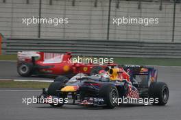 18.04.2010 Shanghai, China,  Sebastian Vettel (GER), Red Bull Racing and Michael Schumacher (GER), Mercedes GP Petronas - Formula 1 World Championship, Rd 4, Chinese Grand Prix, Sunday Race