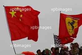 18.04.2010 Shanghai, China,  fans and flags - Formula 1 World Championship, Rd 4, Chinese Grand Prix, Sunday Race